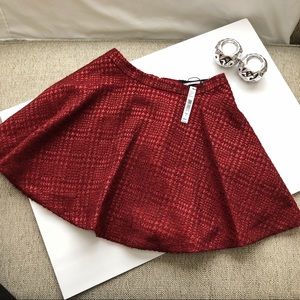 New Rare Alice + Olivia Red Skirt